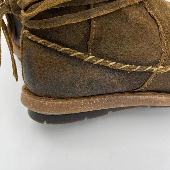 🤎 Born Boots Womens 6.5 Brown Torrey Moccasin Distressed Leather Suede Tall - Picture 12 of 12